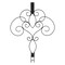 Haute Decor 18-inch Strong Metal Scrollwork Over The Door Wreath Hanger, Full Ornate Scroll Design - Matte Black Finish - Easily Holds Large and Heavy Wreaths and Swags